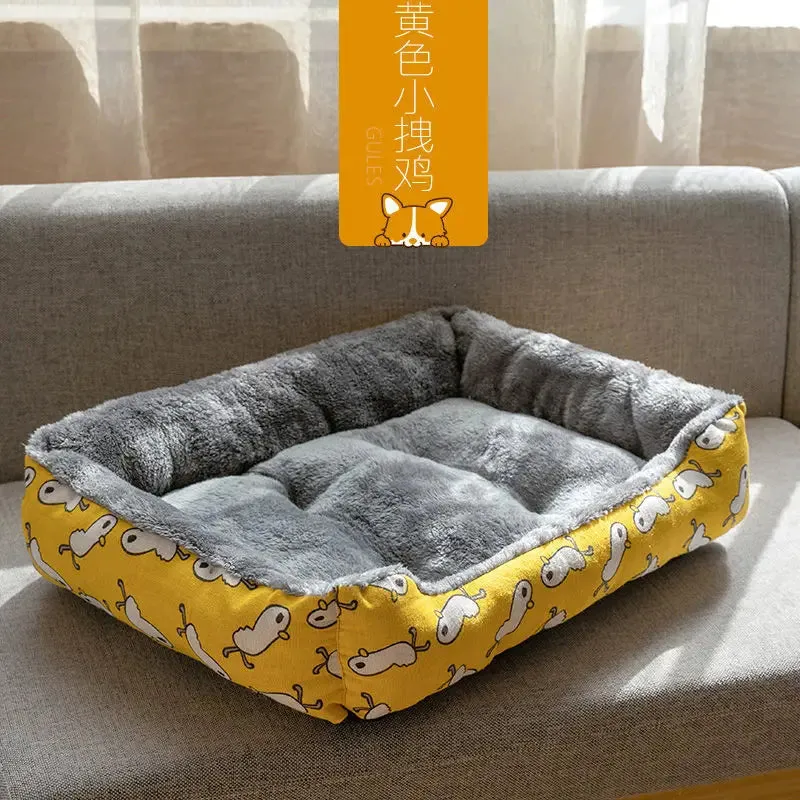 2023 Winter Warm Plush Dog Bed Mat Kennel Soft Fleece Dog Puppy Pet Supplies Nest For Small Medium Dogs House Waterproof Cloth