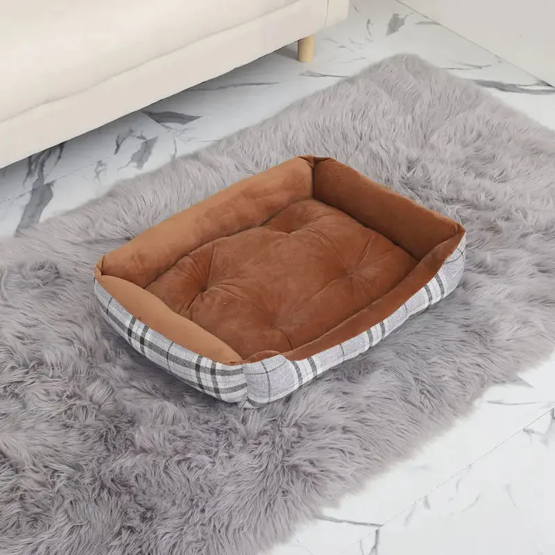 2023 Winter Warm Plush Dog Bed Mat Kennel Soft Fleece Dog Puppy Pet Supplies Nest For Small Medium Dogs House Waterproof Cloth