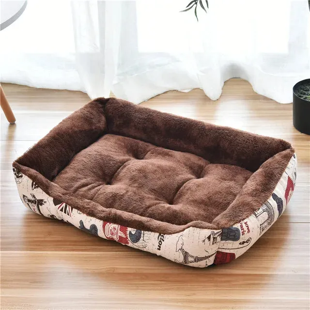 2023 Winter Warm Plush Dog Bed Mat Kennel Soft Fleece Dog Puppy Pet Supplies Nest For Small Medium Dogs House Waterproof Cloth