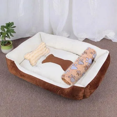 2023 Winter Warm Plush Dog Bed Mat Kennel Soft Fleece Dog Puppy Pet Supplies Nest For Small Medium Dogs House Waterproof Cloth