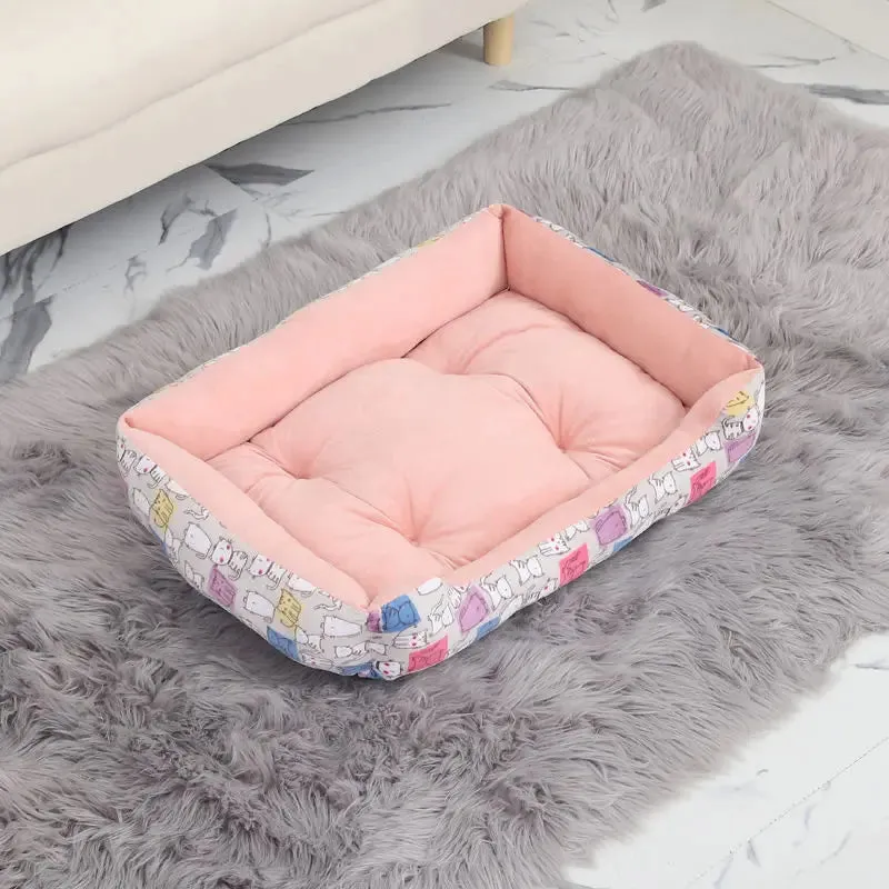 2023 Winter Warm Plush Dog Bed Mat Kennel Soft Fleece Dog Puppy Pet Supplies Nest For Small Medium Dogs House Waterproof Cloth