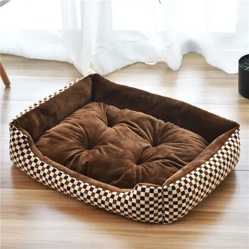 2023 Winter Warm Plush Dog Bed Mat Kennel Soft Fleece Dog Puppy Pet Supplies Nest For Small Medium Dogs House Waterproof Cloth