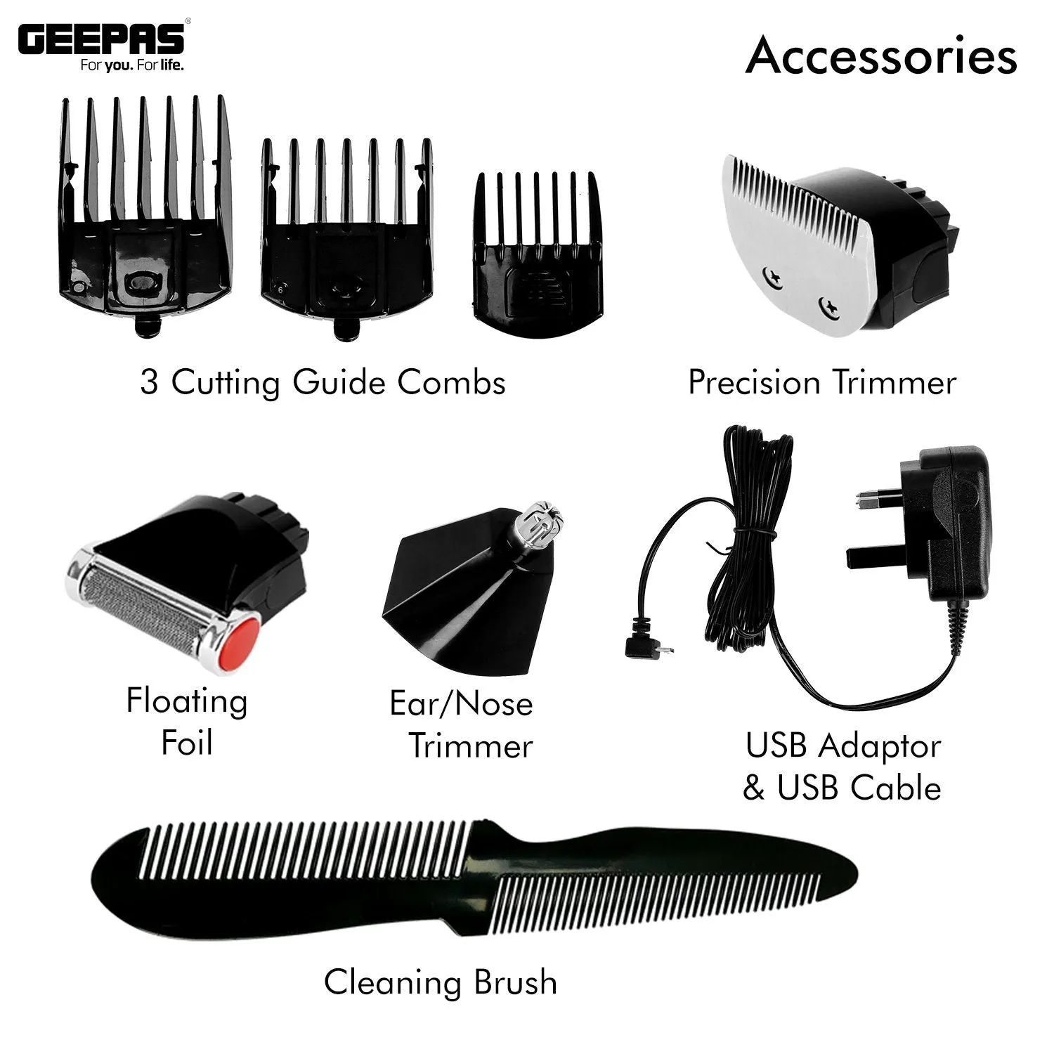 7-in-1 Rechargeable Men's Trimmer Grooming Kit