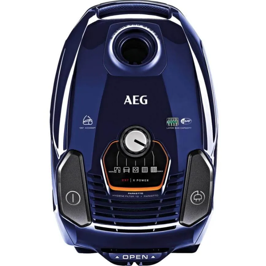 AEG VX72DB Bagged Cylinder Vacuum Cleaner in Blue