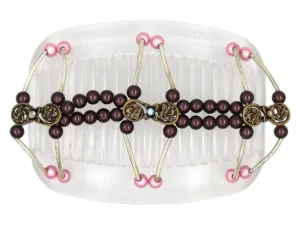 African Butterfly Hair Comb - Flowers Clear 40