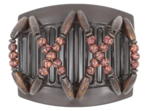 African Butterfly Thick Hair Comb - Beada Brown 200