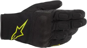 Alpinestars S-Max Drystar Gloves - Black/Yellow Fluorescent