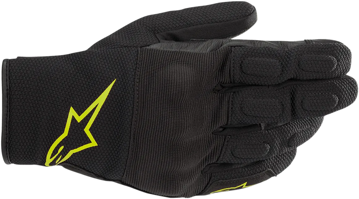 Alpinestars S-Max Drystar Gloves - Black/Yellow Fluorescent