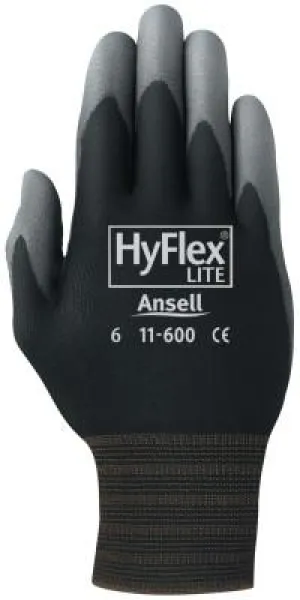 Ansell HyFlex Lite Gloves, 8, White, 104661