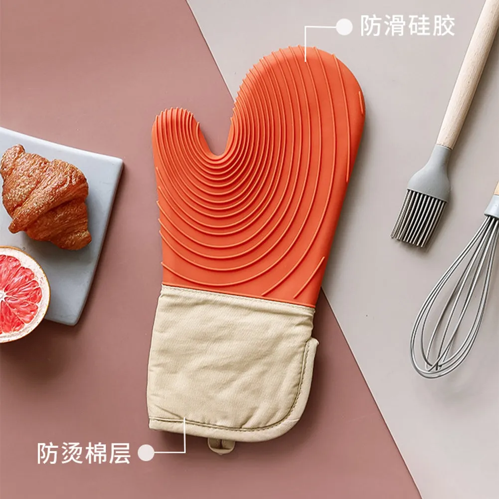 Anti-scalding Silicone Gloves Thickened Silicone Heat Insulation Gloves