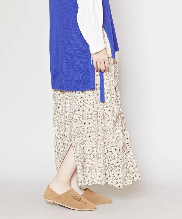 Arabic Pattern Asymmetrical Skirt