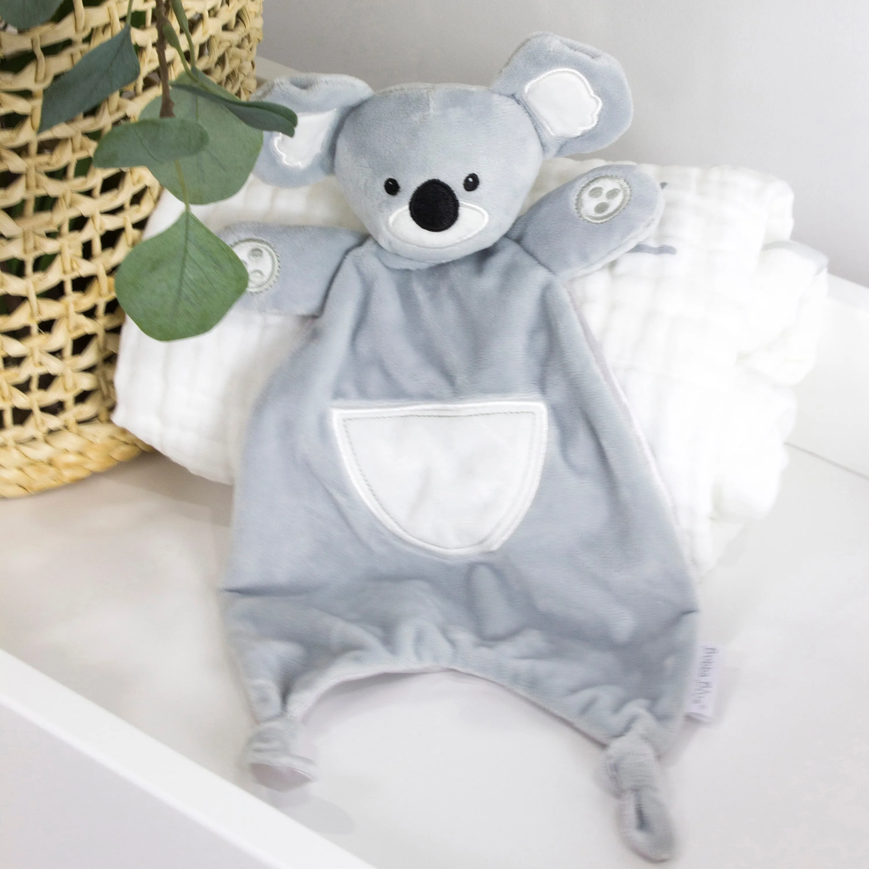 Aussie Animals 'Koala' Bundle - Novelty Hooded Towel, Security Blanket, Silicone Bib and Teether