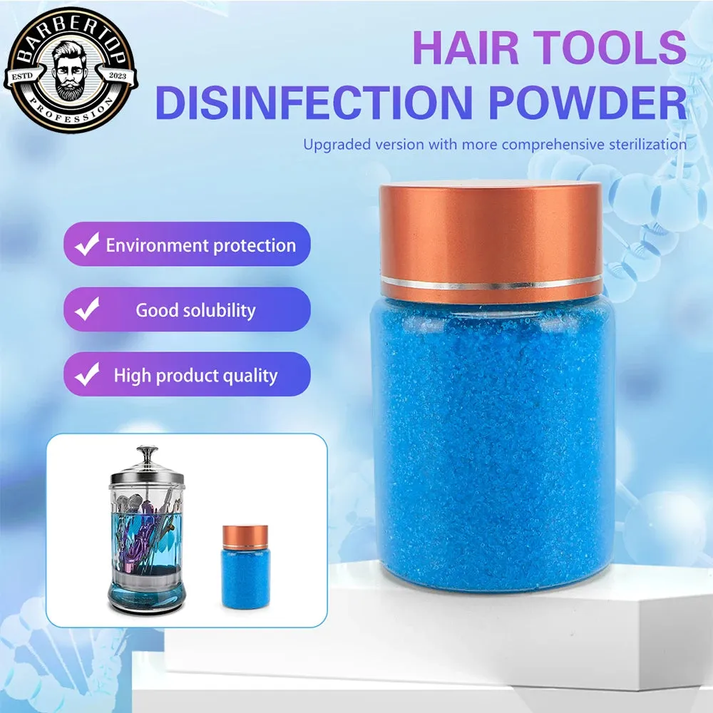 Barbershop Disinfection Powder for Hair Comb Clipper Scissors Sanitizer Professional Salon Sanitizer Barber Accessory Hair Salon