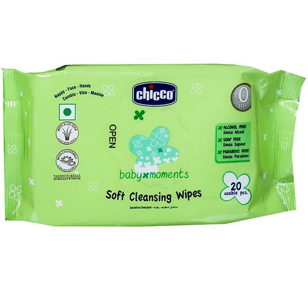 Chicco Baby Moments Wipes - 20 Pieces