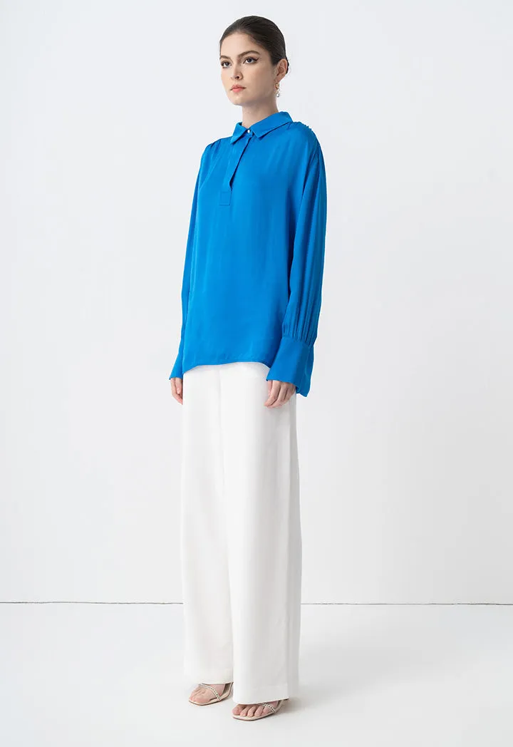 Choice Long Sleeves Basic Shirt Blue