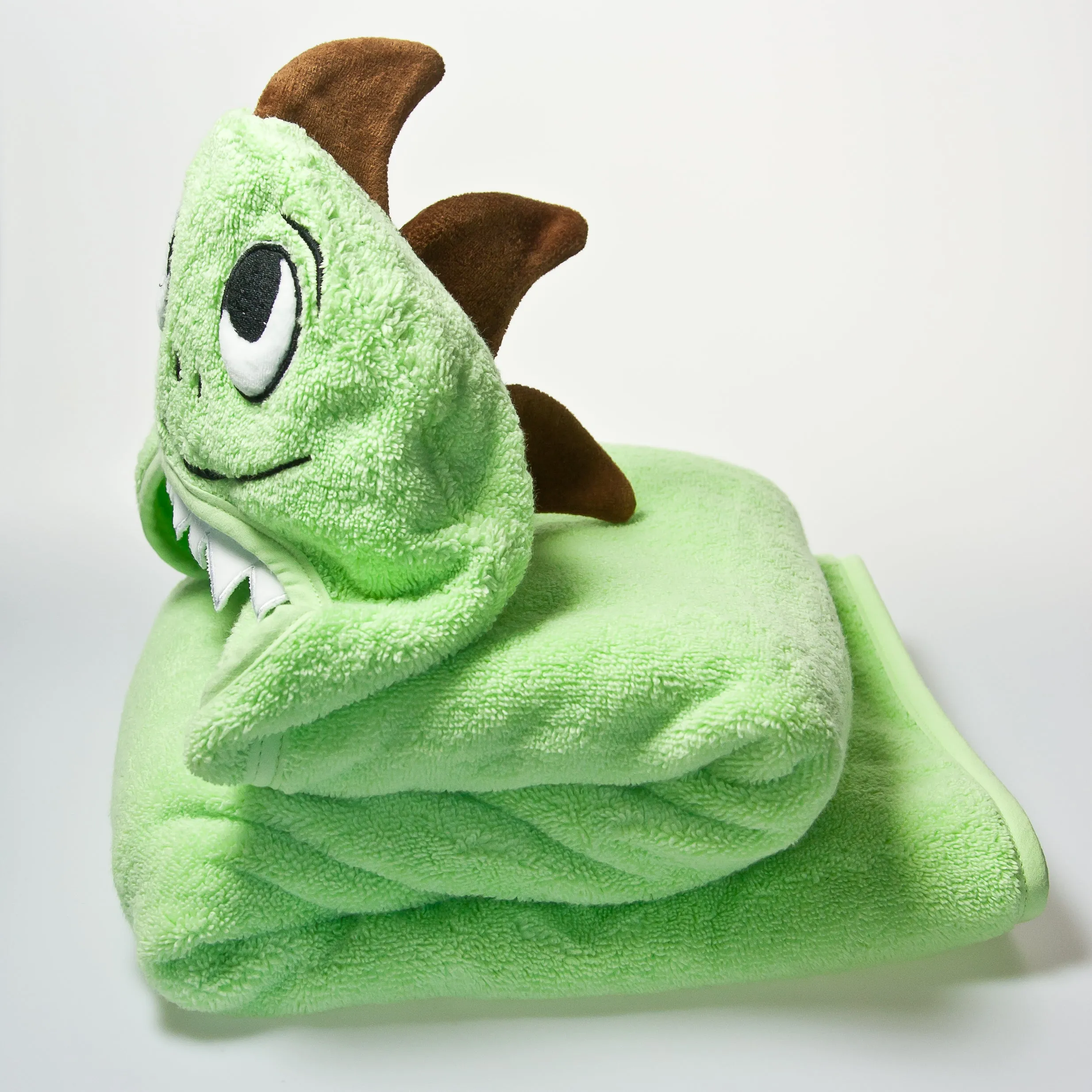 Dino Hooded Cotton Turkish Towel Little Kid