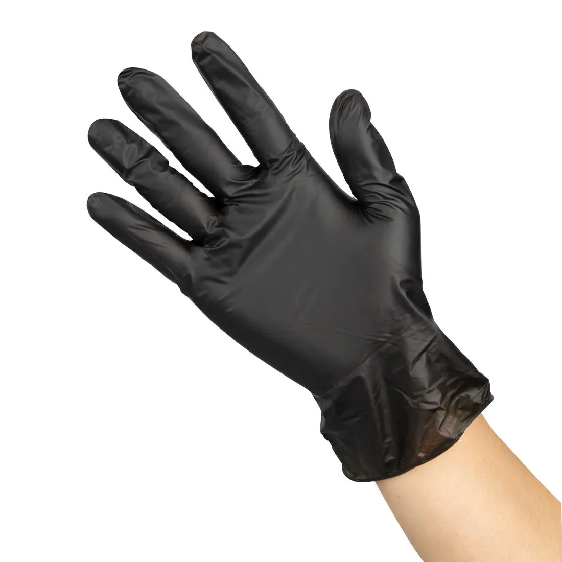 FJ748-S Hygiplas Vinyl Black Powder Free Glove S - pack 100