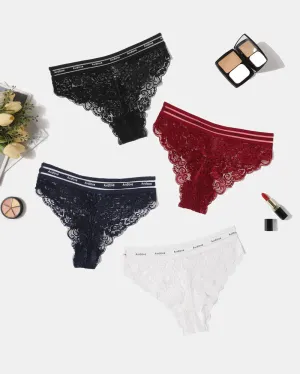 Floral Lace Panties Hipster Underwear Briefs Panty Set