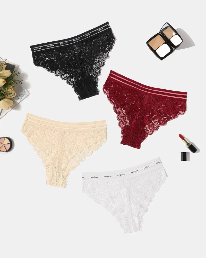 Floral Lace Panties Hipster Underwear Briefs Panty Set