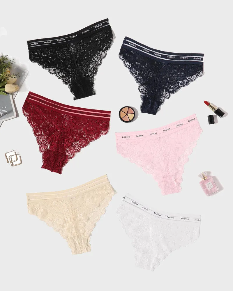 Floral Lace Panties Hipster Underwear Briefs Panty Set