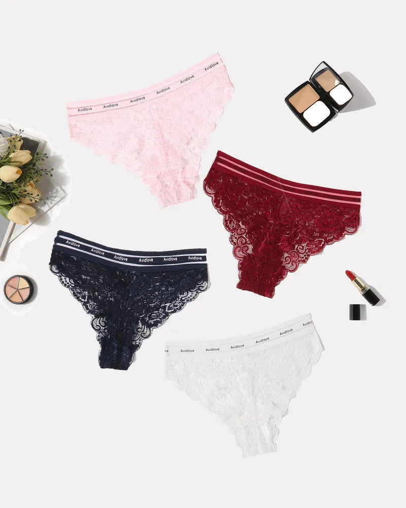 Floral Lace Panties Hipster Underwear Briefs Panty Set