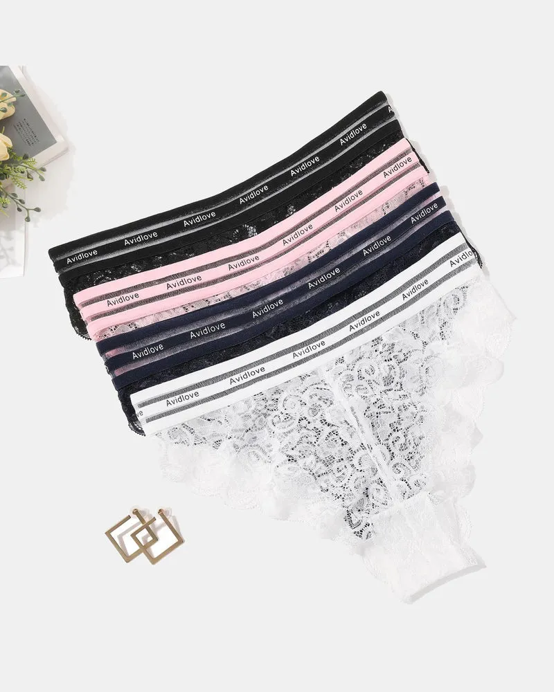 Floral Lace Panties Hipster Underwear Briefs Panty Set