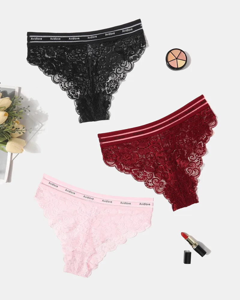 Floral Lace Panties Hipster Underwear Briefs Panty Set