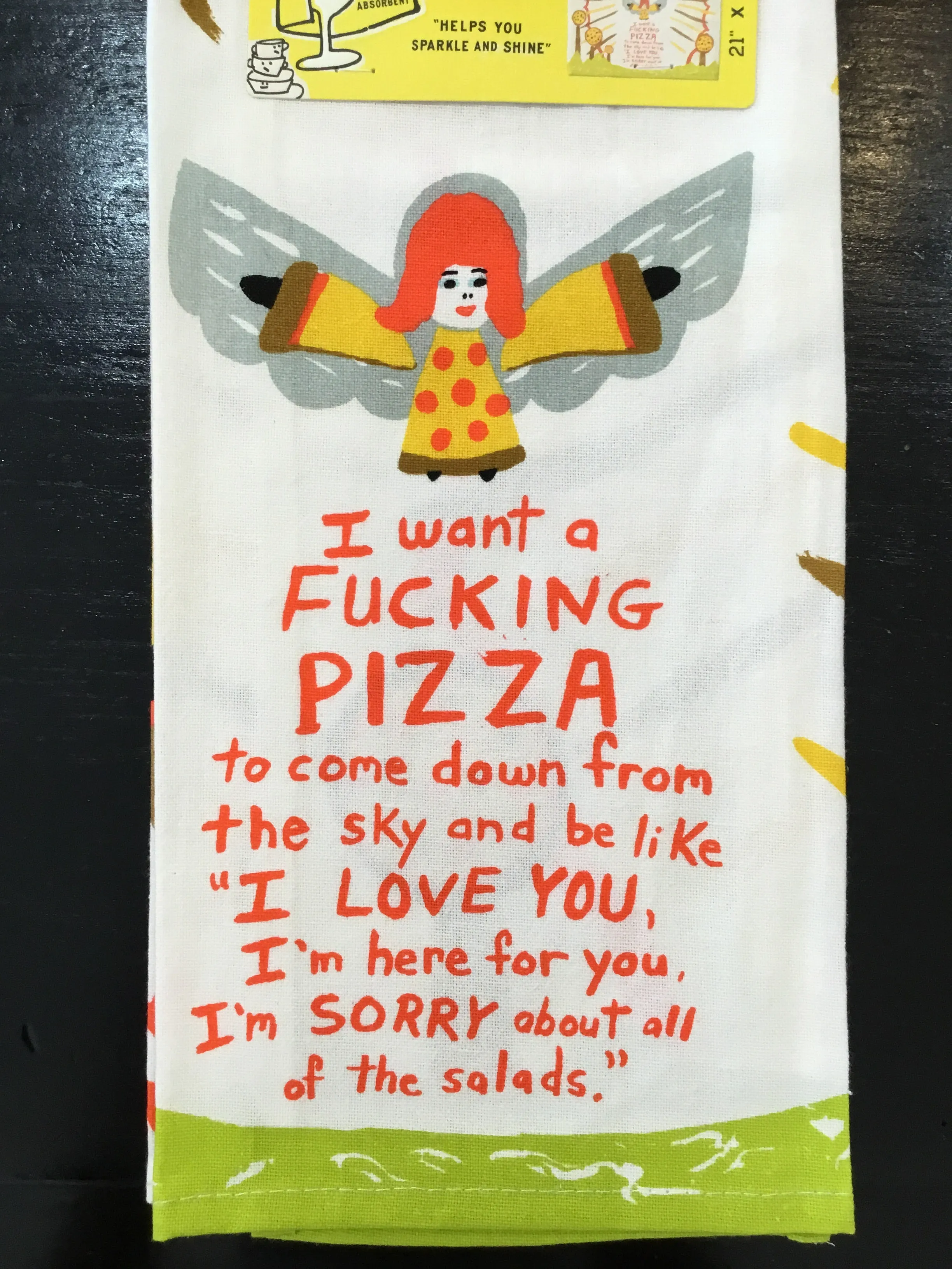 Funny Screen-Printed Dish Towel