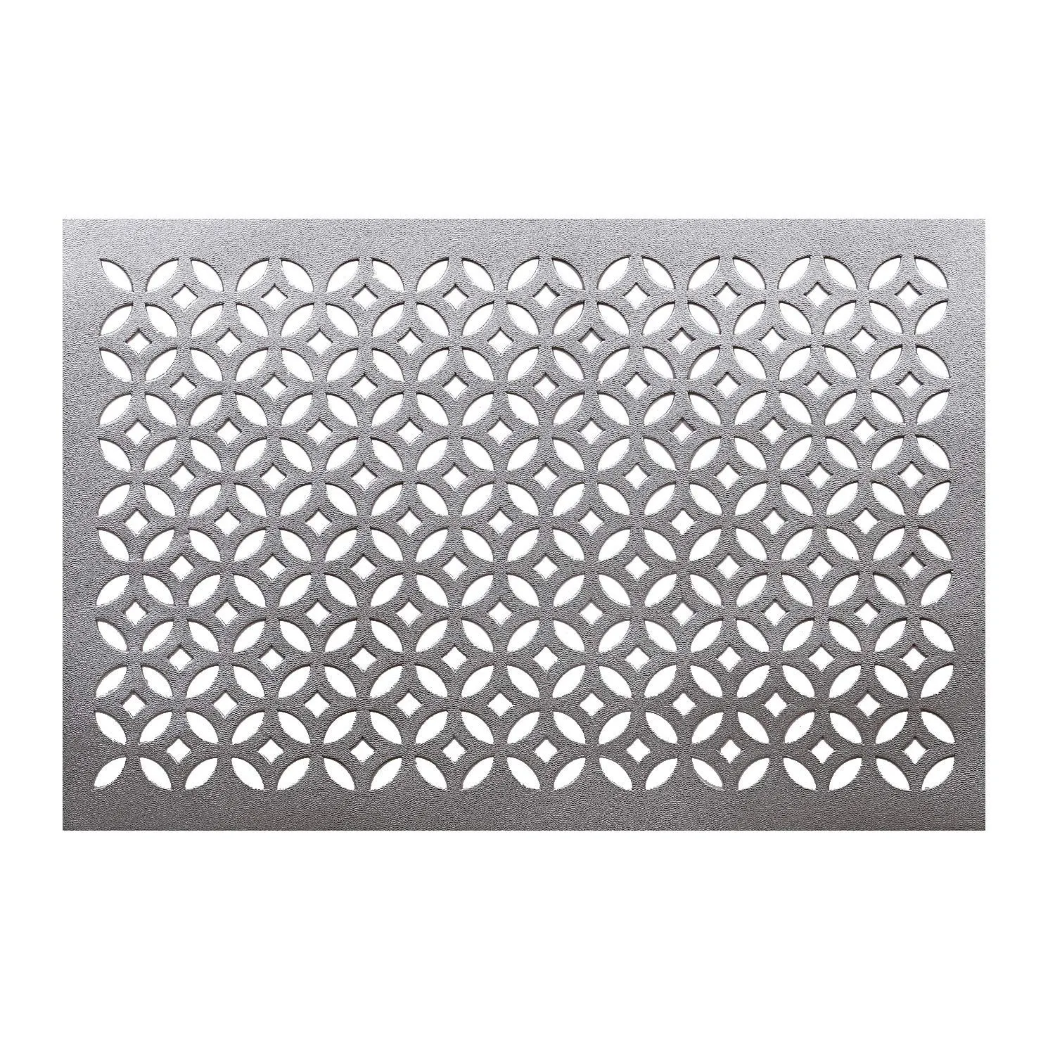 Heart Home Placemats,Washable Soft Leather Heat Resistant Table Mats,Non-Slip PVC Placemats for Dining Table Sets of 6 (Silver)-HHEART15614, (Model: HHEART015614)