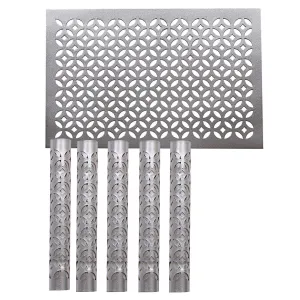 Heart Home Placemats,Washable Soft Leather Heat Resistant Table Mats,Non-Slip PVC Placemats for Dining Table Sets of 6 (Silver)-HHEART15614, (Model: HHEART015614)