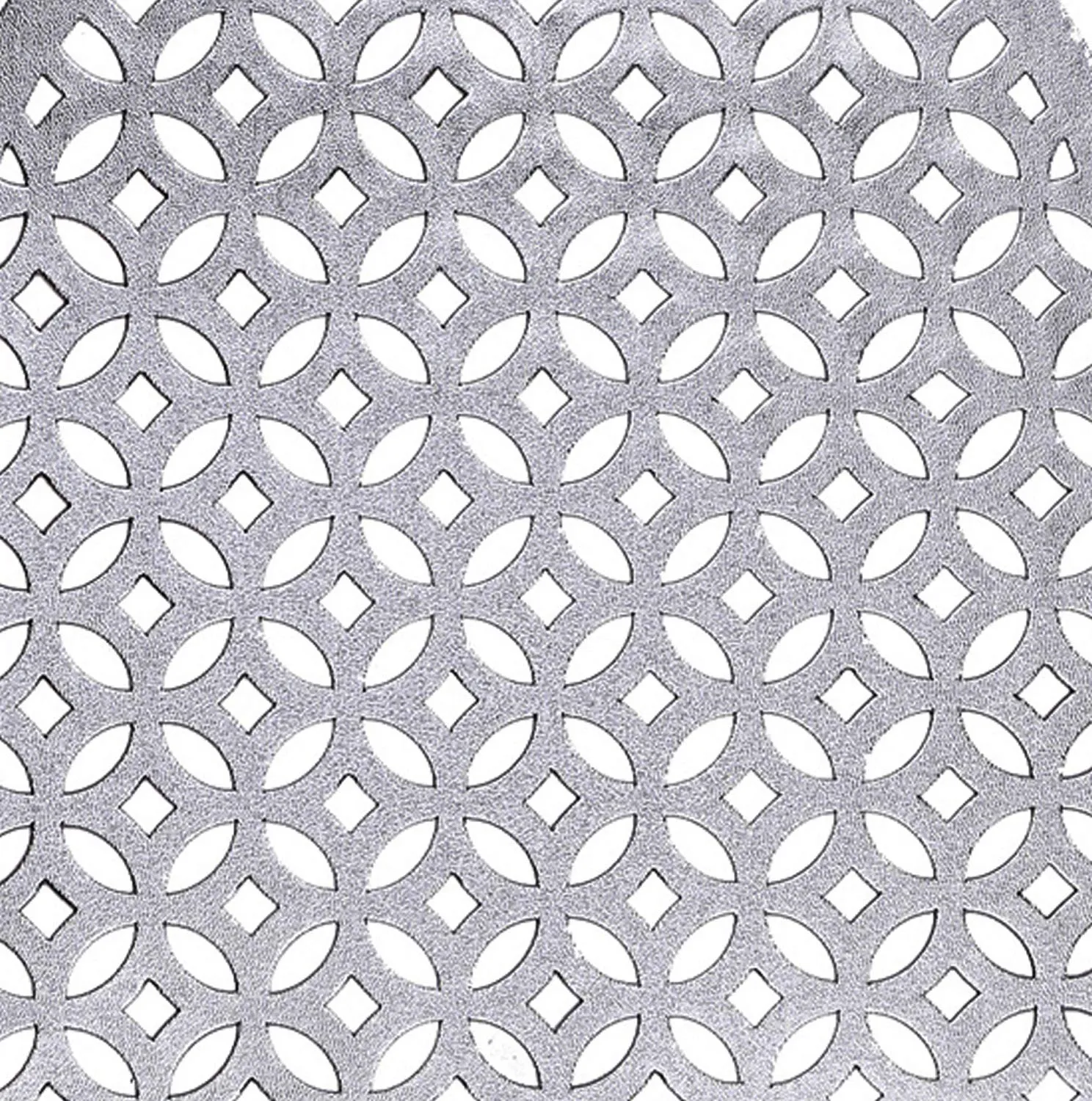 Heart Home Placemats,Washable Soft Leather Heat Resistant Table Mats,Non-Slip PVC Placemats for Dining Table Sets of 6 (Silver)-HHEART15614, (Model: HHEART015614)