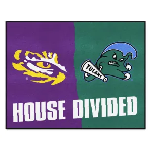 House Divided - LSU / Tulane House Divided House Divided Rug - 34 in. x 42.5 in.