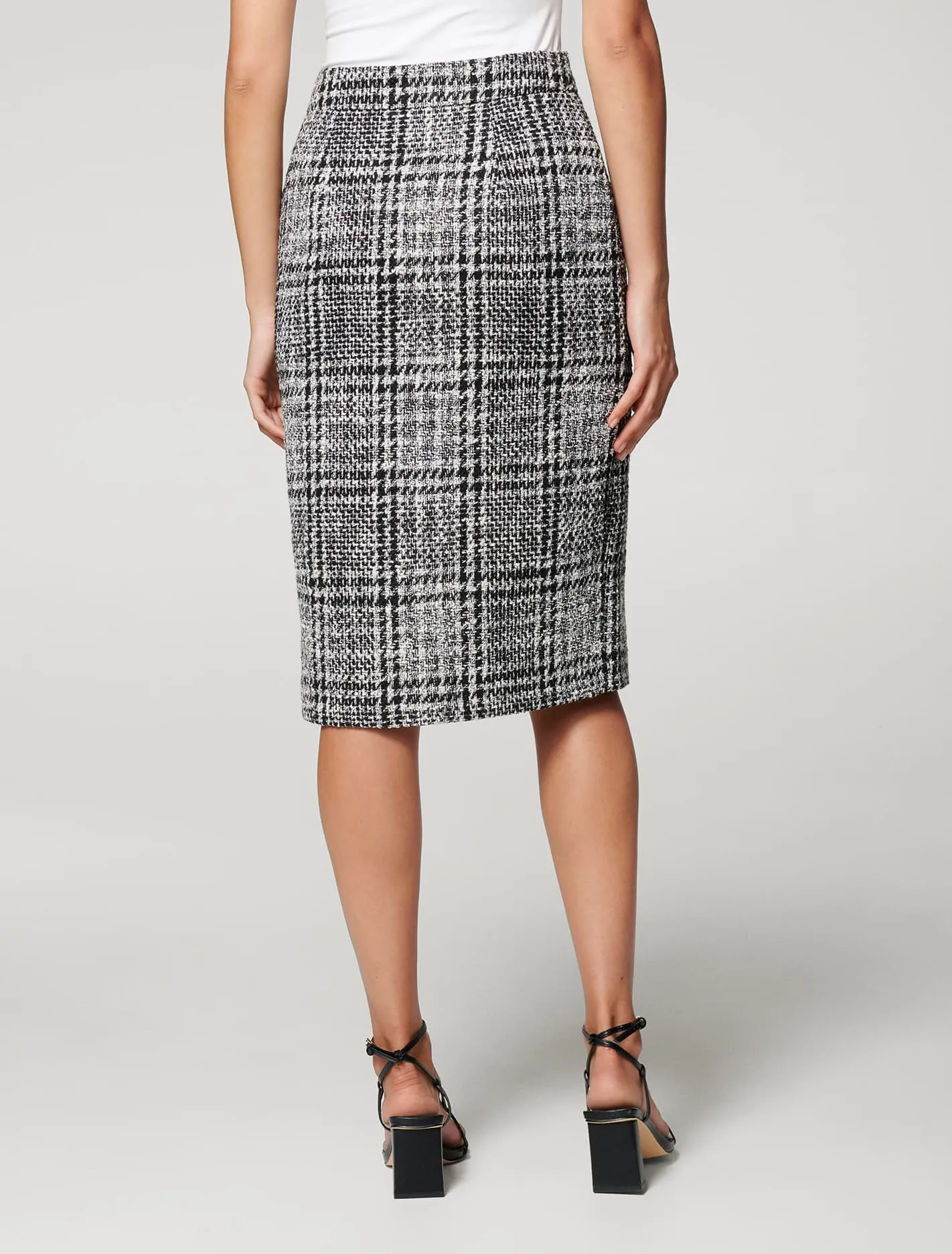 Juliet Boucle Split Midi Skirt