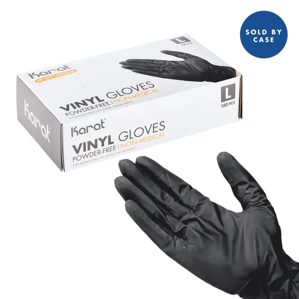 Karat Vinyl Powder-FREE Glove (Black), Large -1,000 pcs