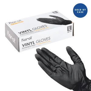 Karat Vinyl Powder-FREE Glove (Black), Large -1,000 pcs