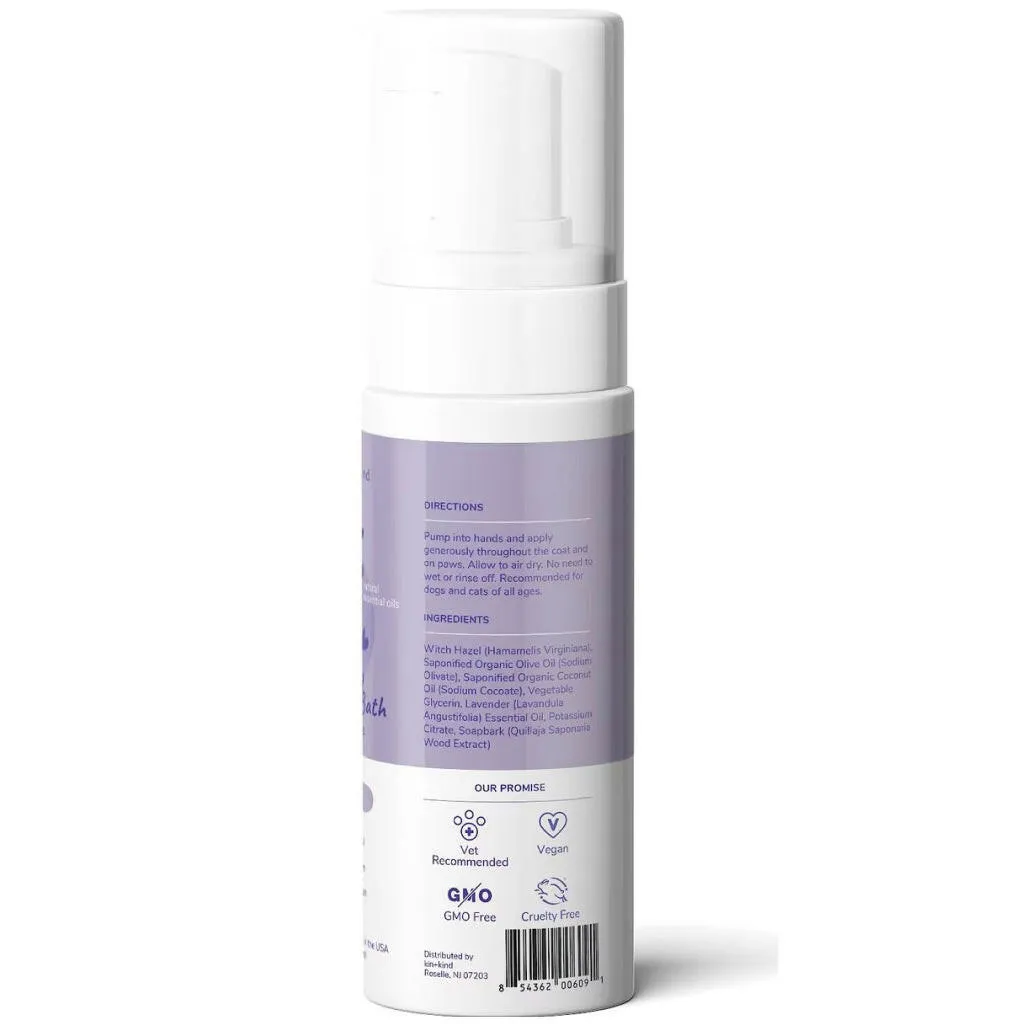 kin kind Calming Lavender Waterless Cleansing Bath Foam for Dogs & Cats (8 oz)