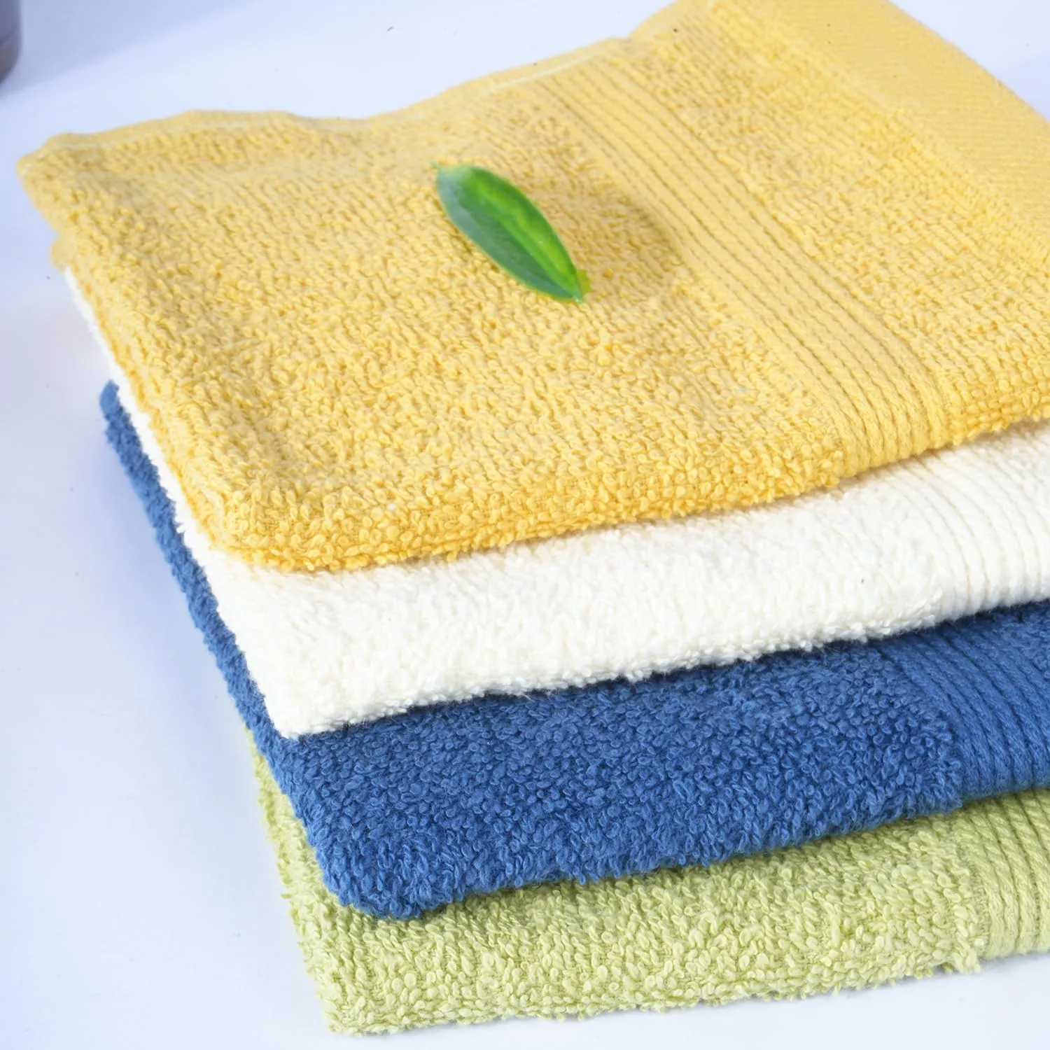 Kuber Industries 525 GSM Cotton Face Towels |Super Soft, Quick Absorbent & Anti-Bacterial|Gym & Workout Towels|Pack of 8 (Multicolor)