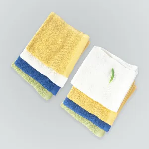 Kuber Industries 525 GSM Cotton Face Towels |Super Soft, Quick Absorbent & Anti-Bacterial|Gym & Workout Towels|Pack of 8 (Multicolor)