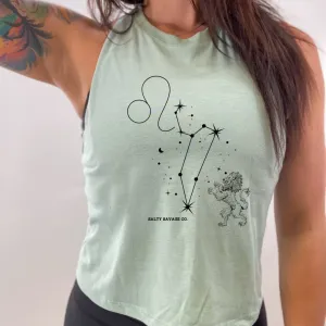 Ladies "Leo" Flowy Crop Tank | Zodiac Collection