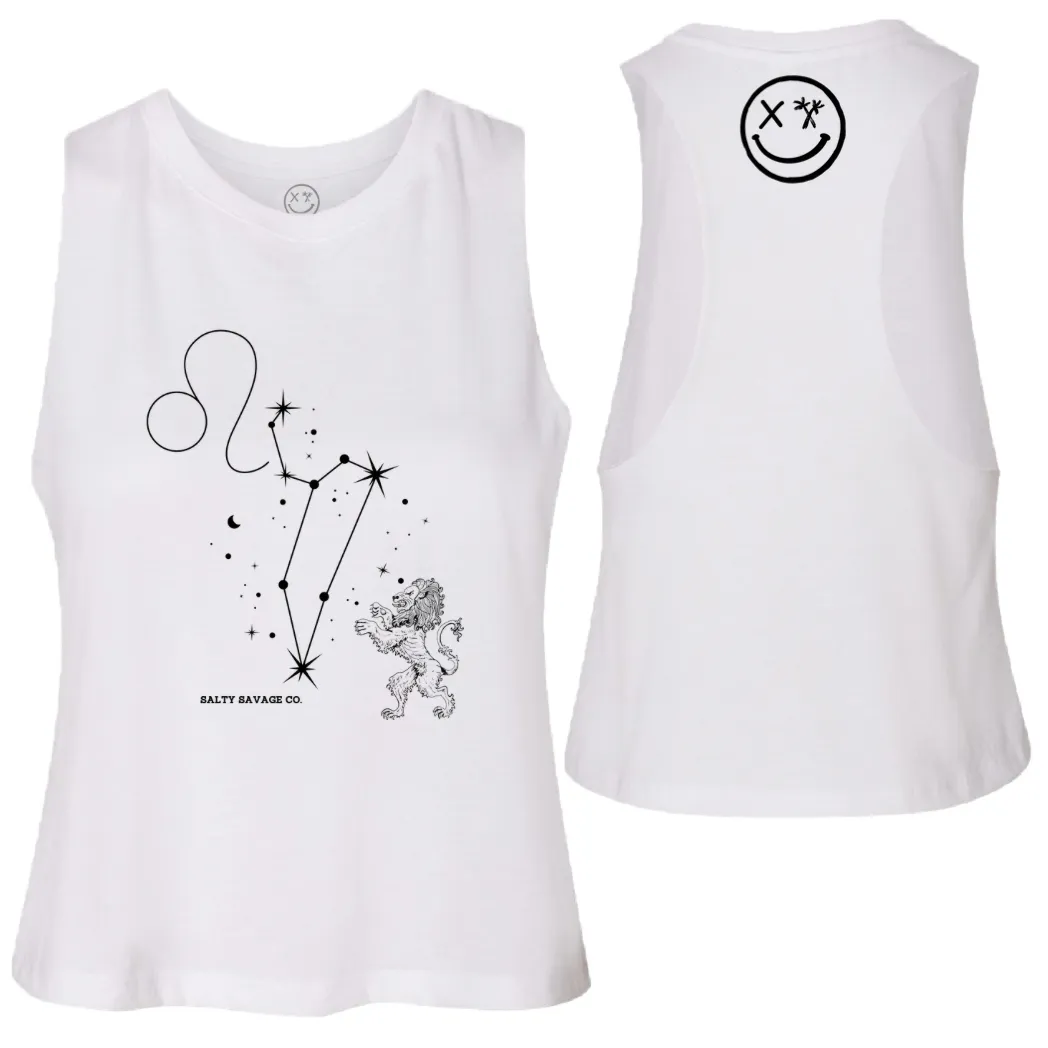 Ladies "Leo" Flowy Crop Tank | Zodiac Collection