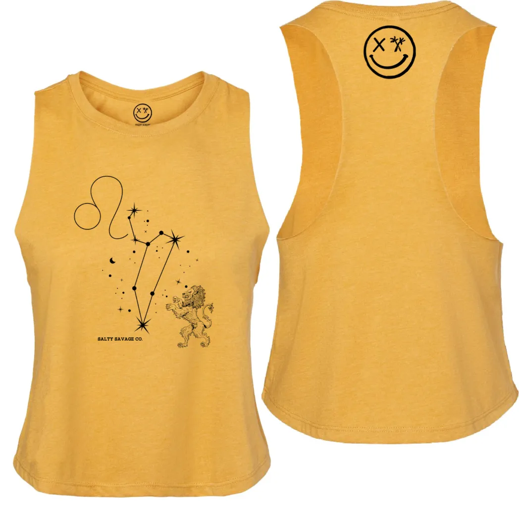 Ladies "Leo" Flowy Crop Tank | Zodiac Collection