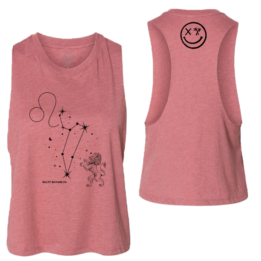 Ladies "Leo" Flowy Crop Tank | Zodiac Collection