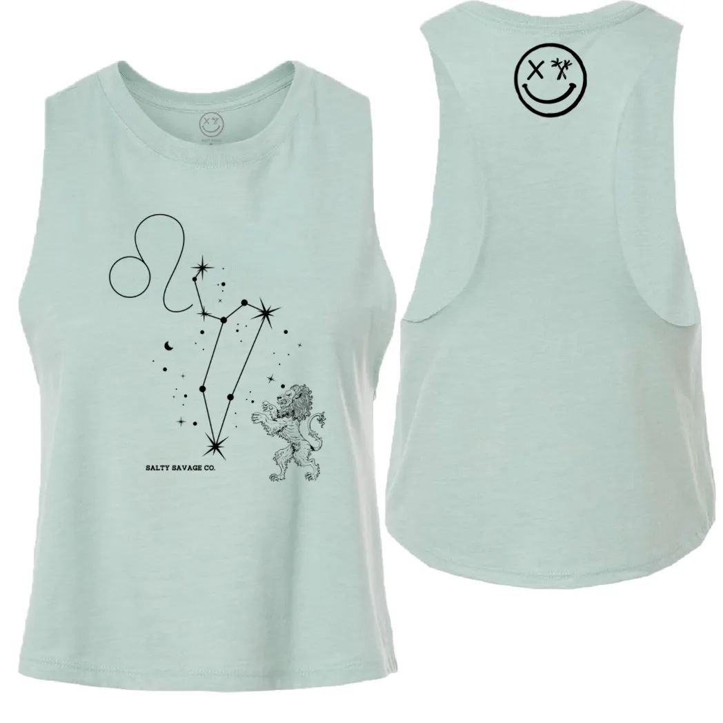 Ladies "Leo" Flowy Crop Tank | Zodiac Collection