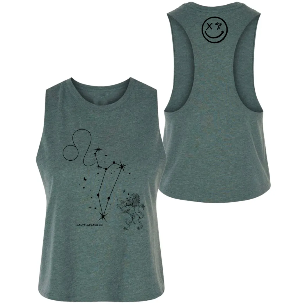 Ladies "Leo" Flowy Crop Tank | Zodiac Collection