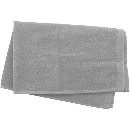 Master Hemmed Velour Towel Silver