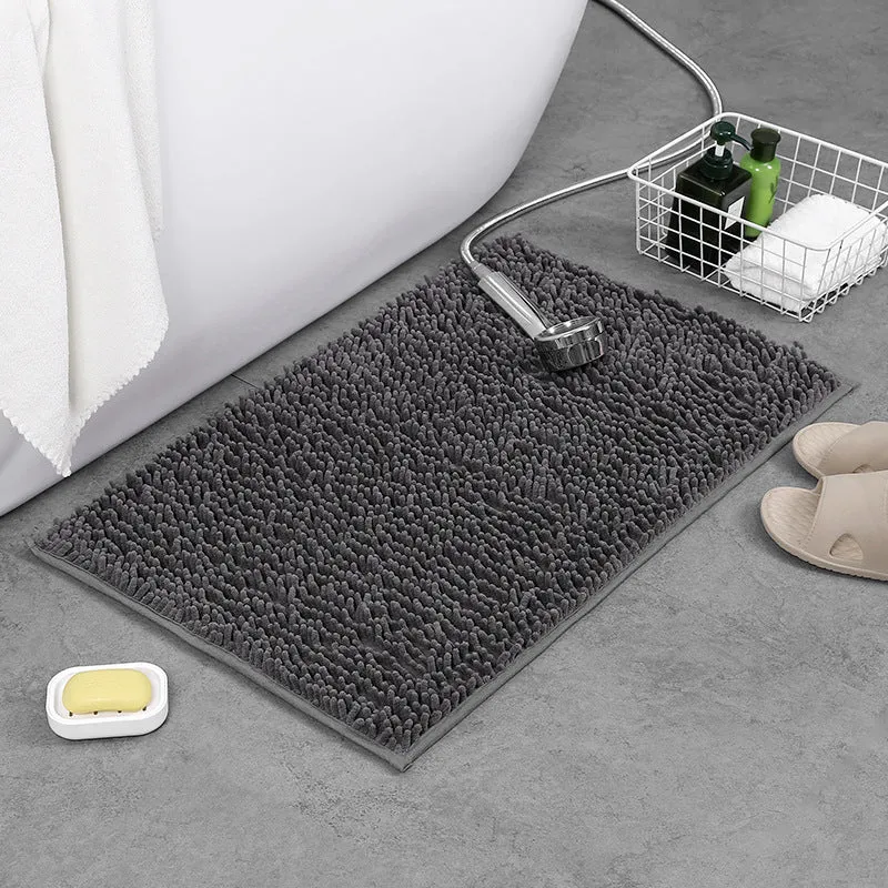 Microfiber anti Slip Bath Mat-10421 Grey