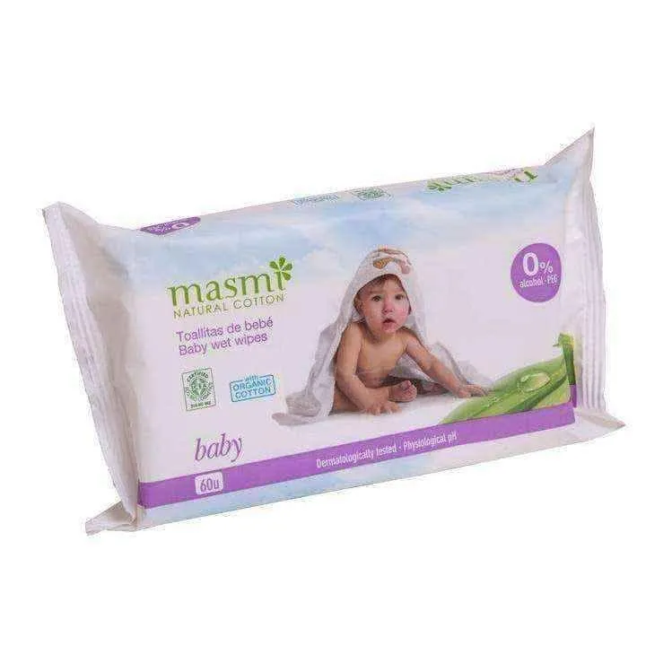 Moisturizing cleansing wipes for children x 60 pieces, baby wipes