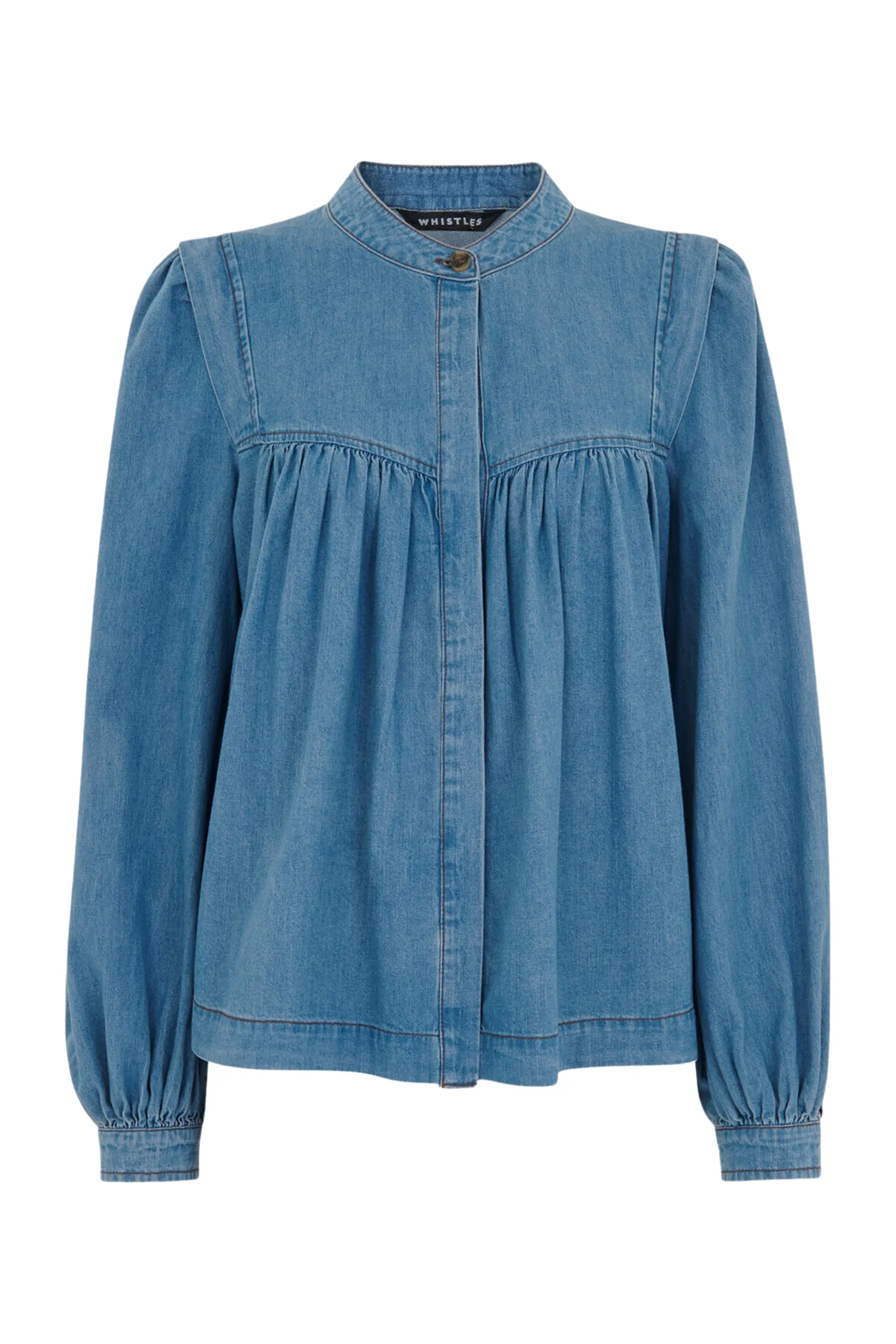 Mollie Chambray Denim Blouse