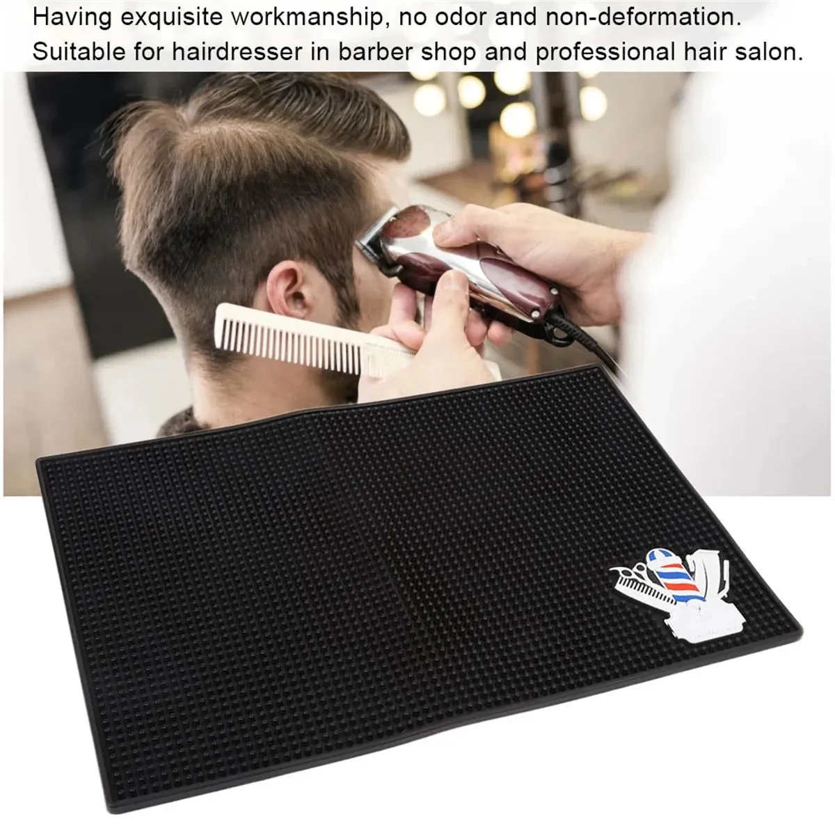 Non-Slip Salon Haircut Tool Pad - Professional Mat