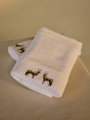 Oryx White Hand Towel (set of 2)